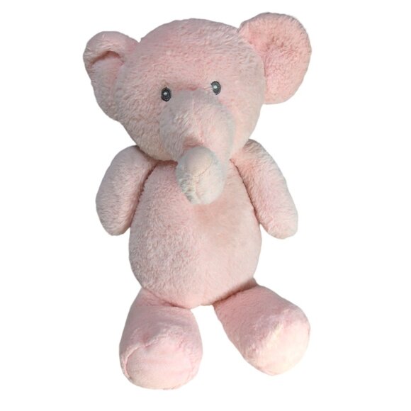 Kellytoy Pink Plush Elephant Rattle With Crinkle Ears - Soft & Cuddly Baby Toy - Picture 1 of 4